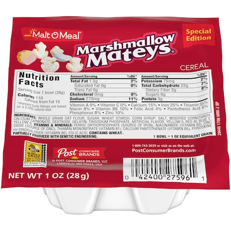 Malt O Meal Malt O Meal Marshmallow Mateys Cereal 1 oz., PK96 27596